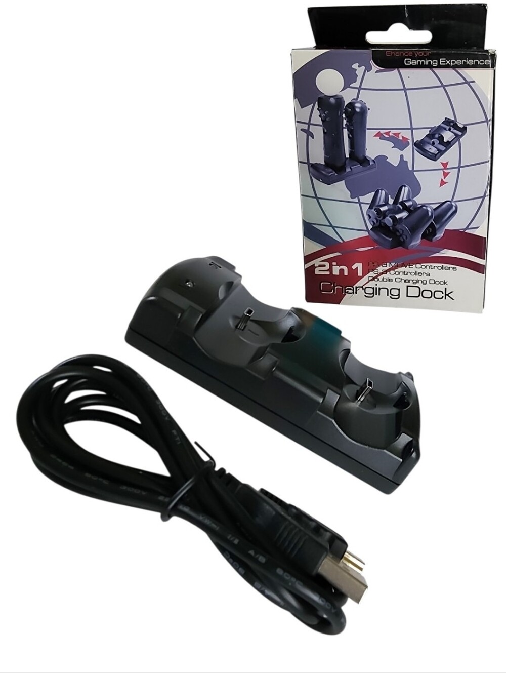 2-in-1 charging dock for PlayStation 3, Move and DualShock controllers